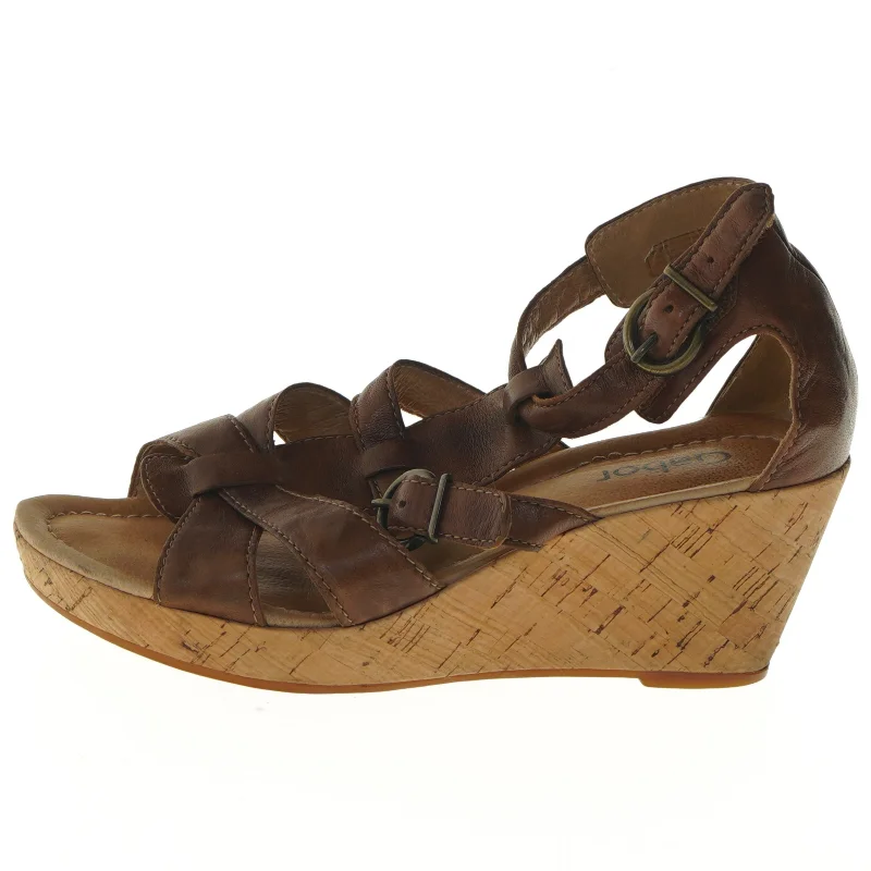 Brune læderkilesandaler fra Gabor (str. 39 )