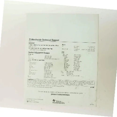 Texas Instruments Power Supply Design Seminar 2004/2005 – SEM1600