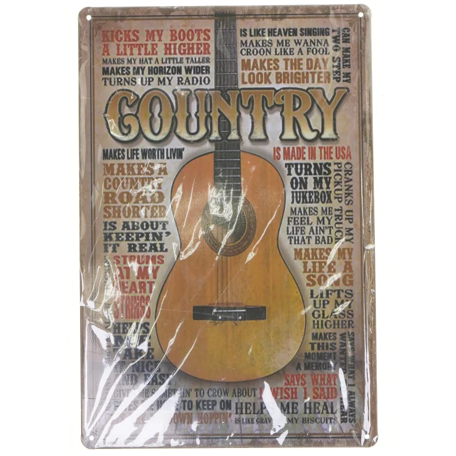 Countrymusik - skilt (str. 30x20 cm)