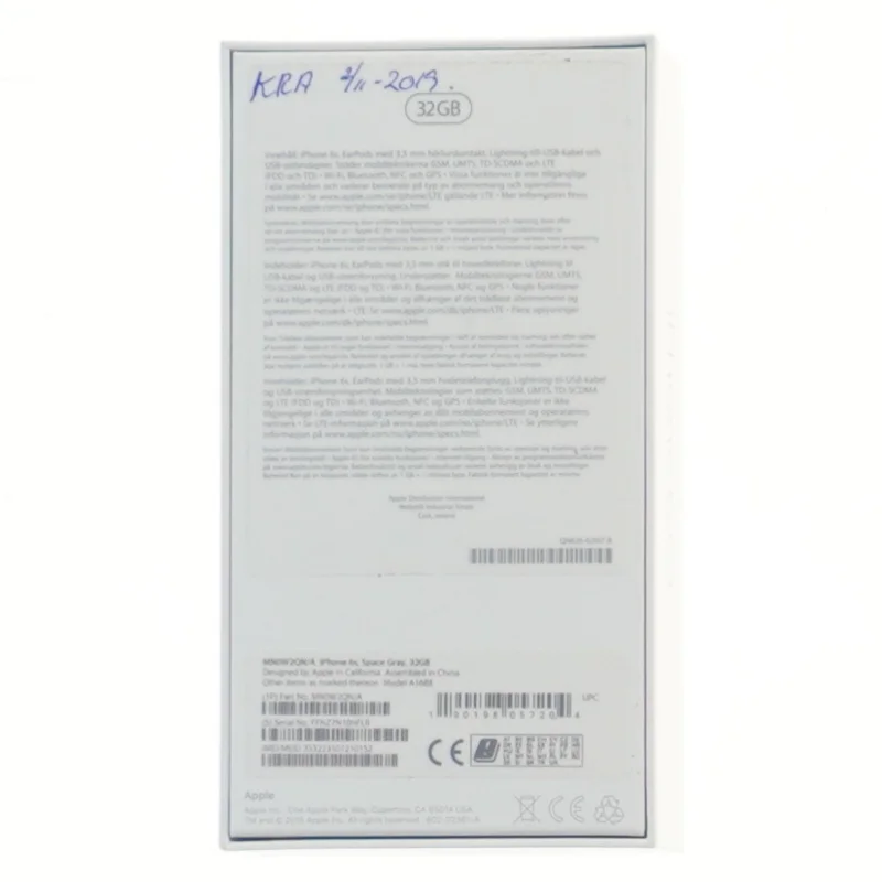 iPhone 6s 32 GB Space Gray – batteri 87 % – meget pæn