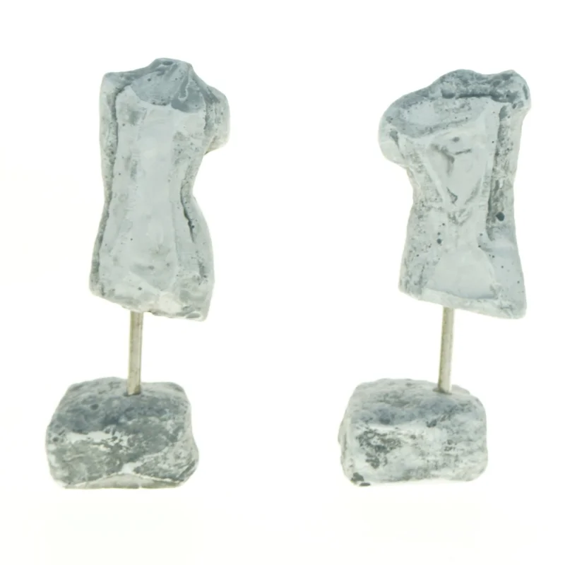 Gipsskulptur af torso - 2 stk (str. 14,5 x, 6 cm og 15 x 6 cm)