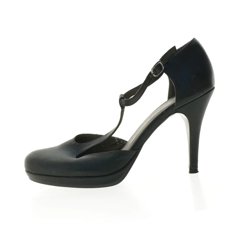 Sorte Tamaris pumps med ankelrem fra Tamaris (str. 41)