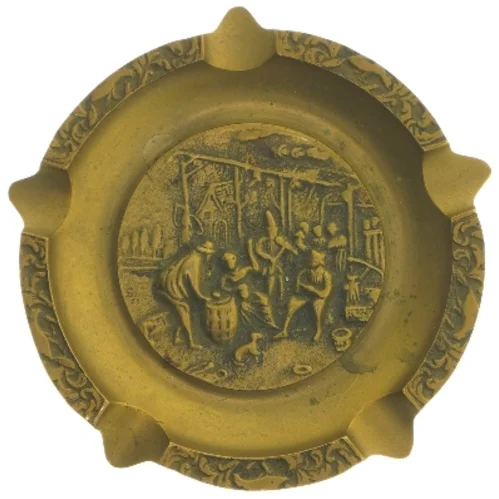 Vintage askebæger med relief (str. Ø 17 cm)
