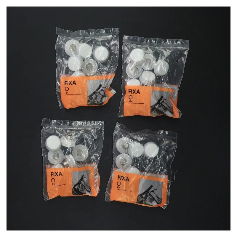 4 Pakker med FIXA møbelsko fra IKEA (str. 2,5 cm)