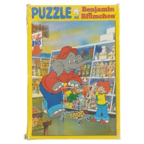 Benjamin Blümchen puslespil 64 brikker fra Kidfun (str. 4x28x19 cm)