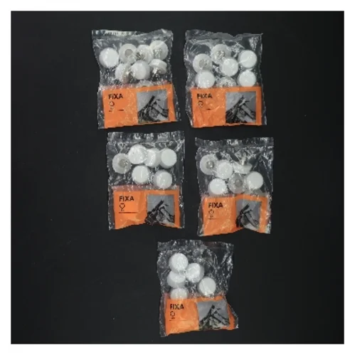 Pakker med FIXA møbelsko fra IKEA (str. 2,5 cm)