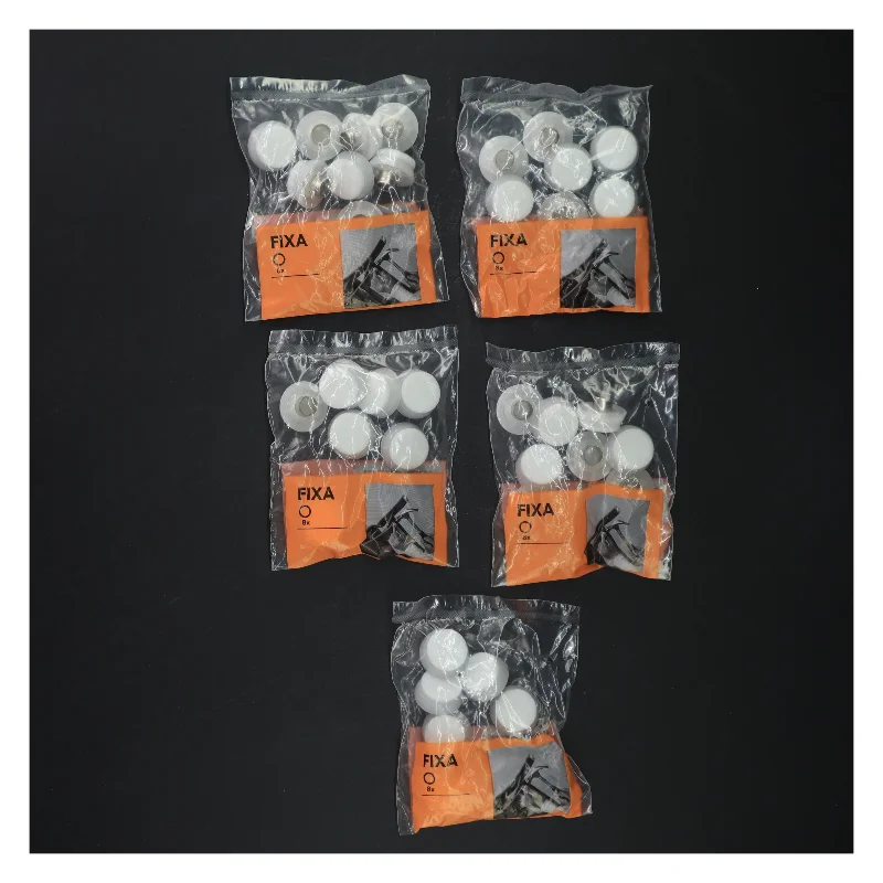 Pakker med FIXA møbelsko fra IKEA (str. 2,5 cm)