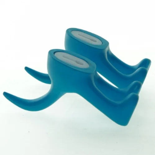 Blå vægkroge formet som hunde fra IKEA (str. 9 cm. 2 styk)