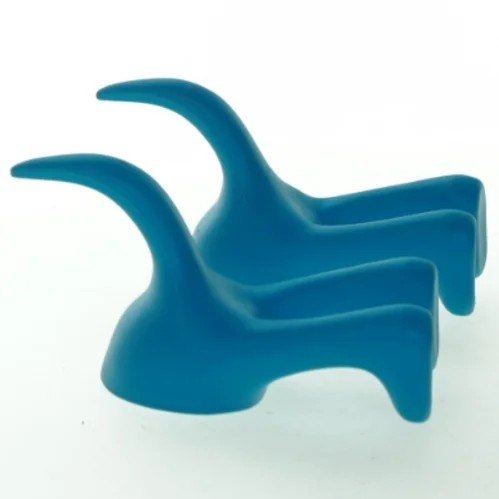 Blå vægkroge formet som hunde fra IKEA (str. 9 cm. 2 styk)