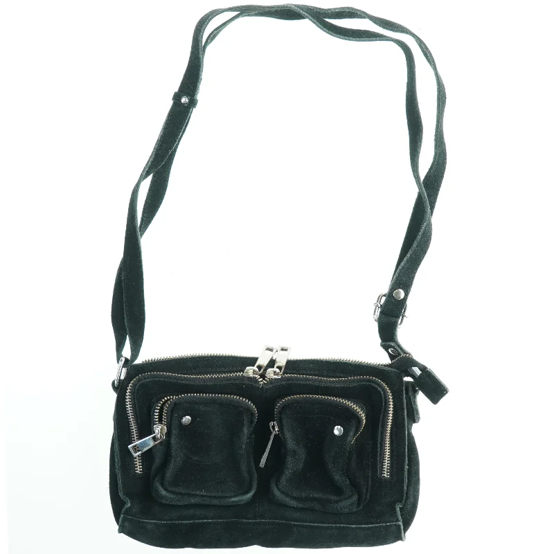 Sort skuldertaske med lommer fra Nunoo (str. 25x15 cm)