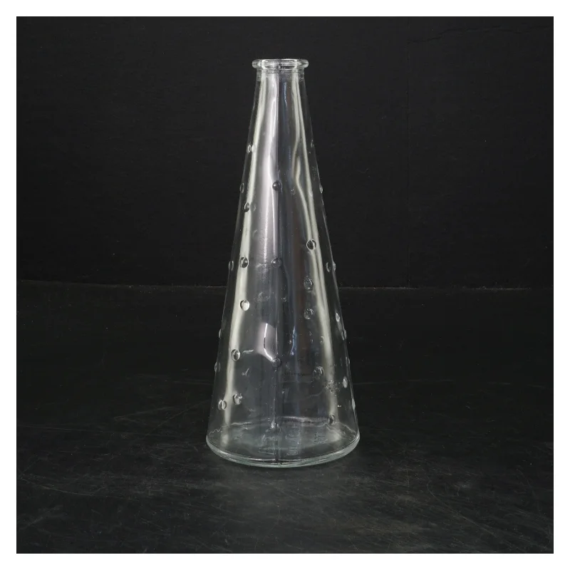 Glasvase med prikkede detaljer fra IKEA (str. 18,5 cm)