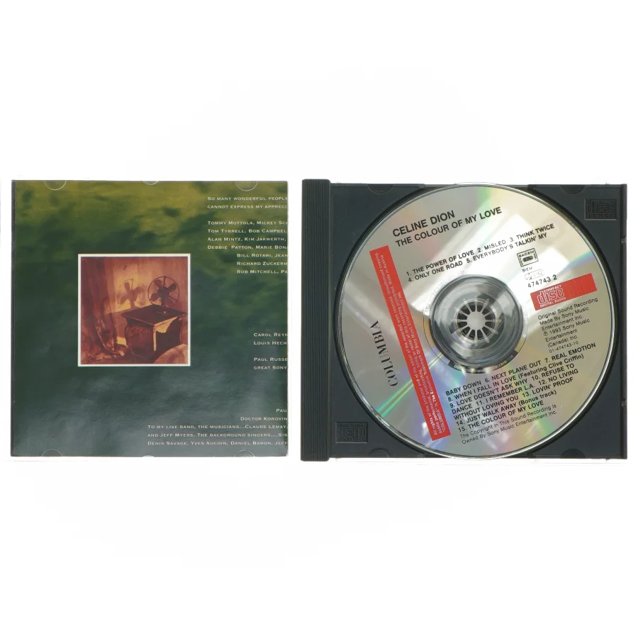 Celine Dion - The Colour of My Love CD fra Columbia