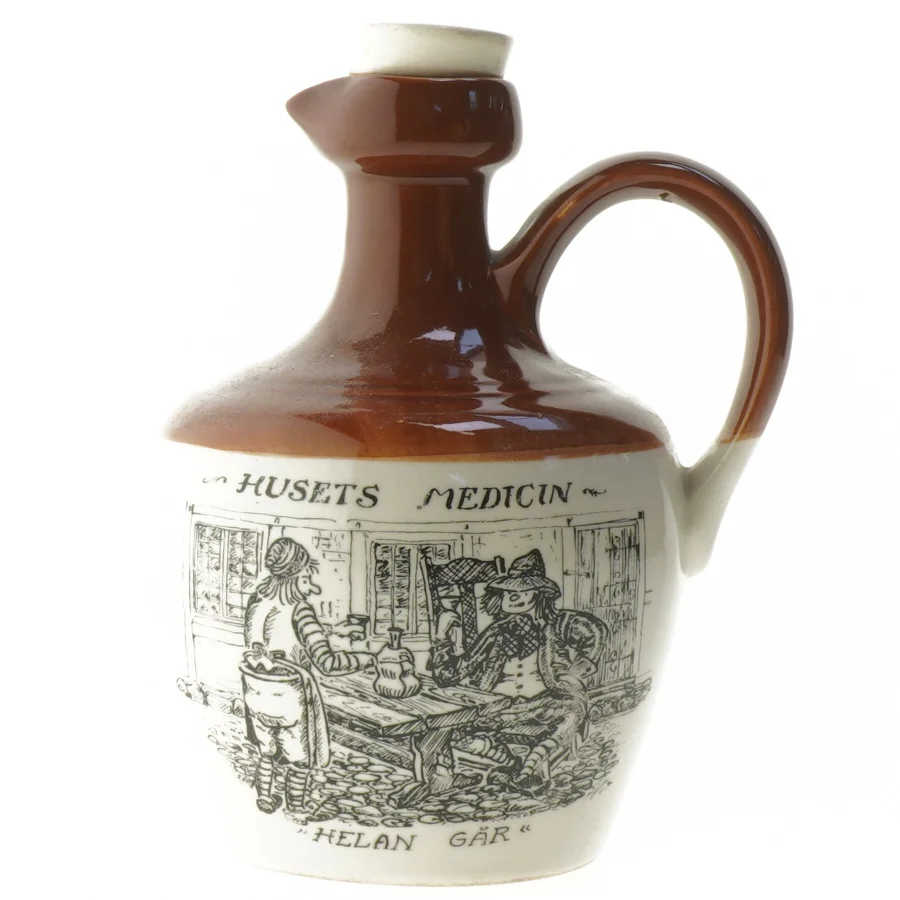 Vintage Keramik karaffel med print (str. 20 cm)