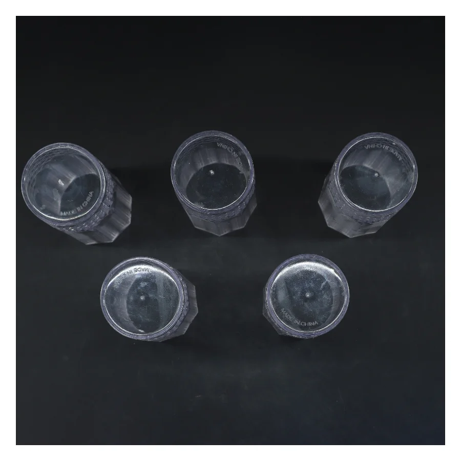 Sæt af 5 camping drikkeglas (str. 5 styk. ø. 6,5. cm. længde. 15,5 cm)