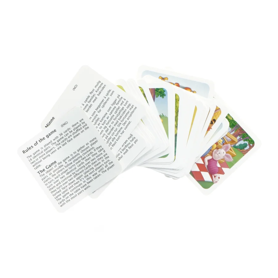 Winnie the Pooh hukommelsesspil fra Disney (str. 6,5x6,5 cm)