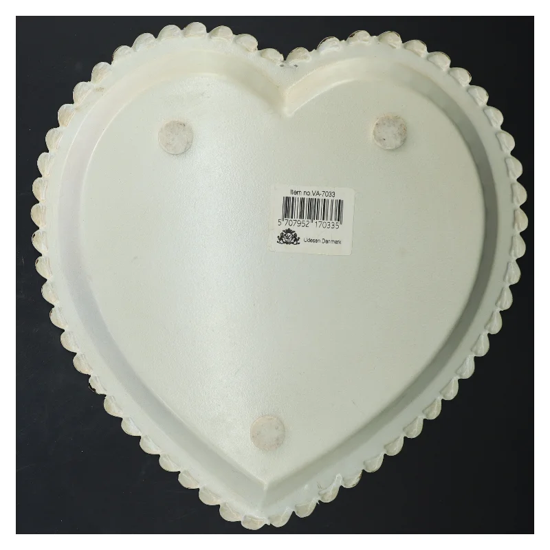 Hjerteformet fad fra Udseen Danmark (str. 31,5x30 cm)