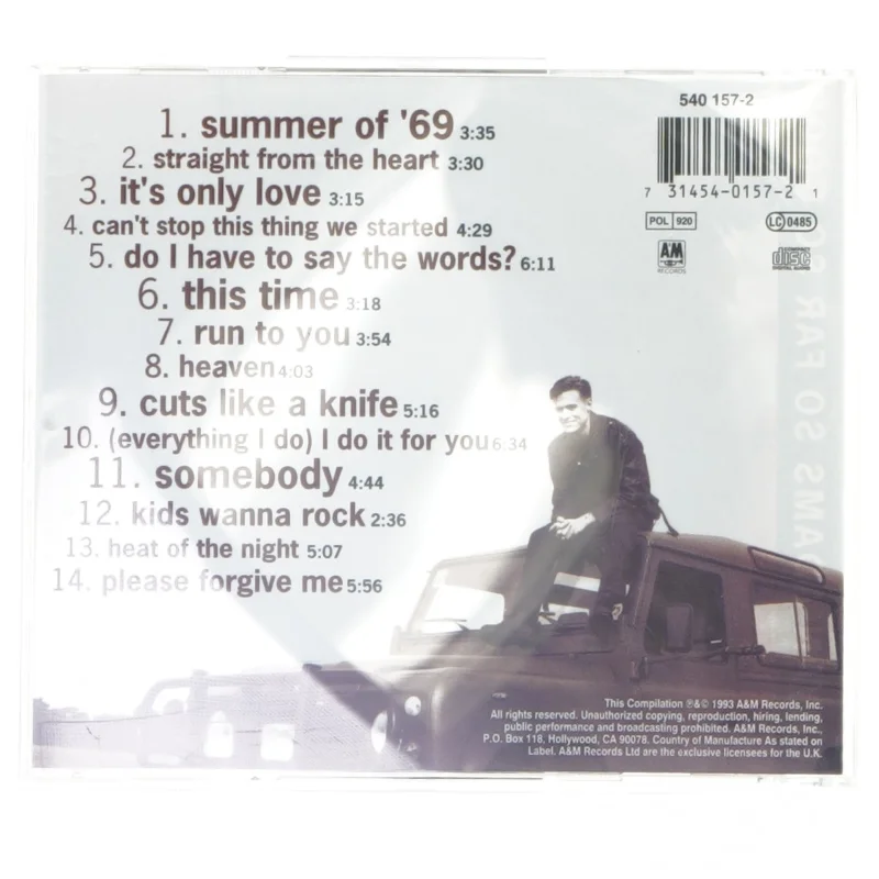 Bryan Adams - So Far So Good CD