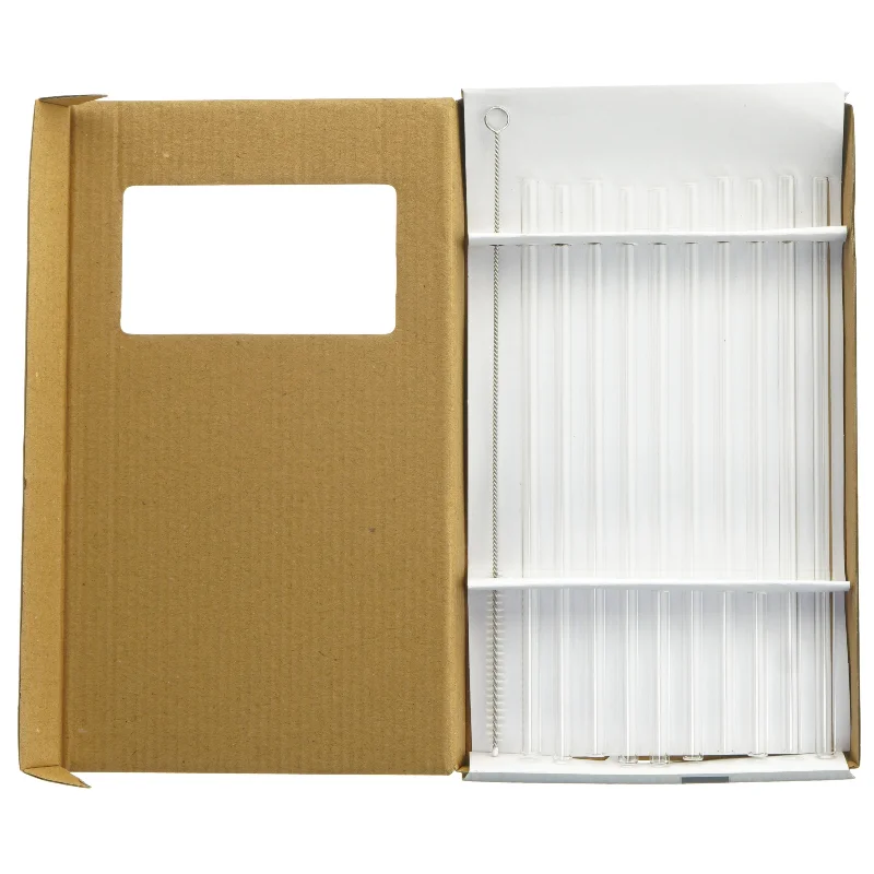 Sugerør af glas fra Home Creation (str. 10 styk 23 cm)