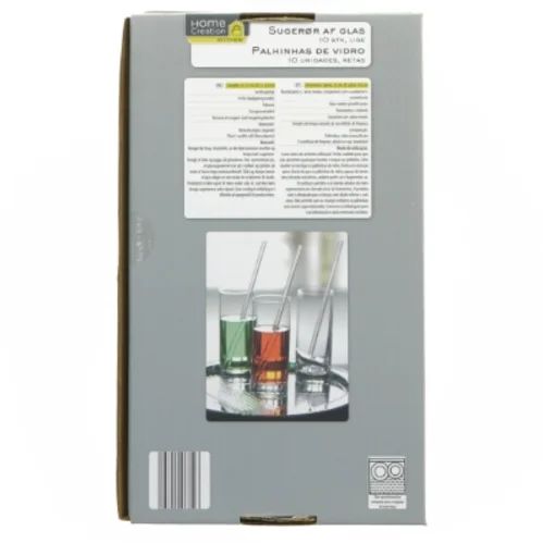 Sugerør af glas fra Home Creation (str. 10 styk 23 cm)