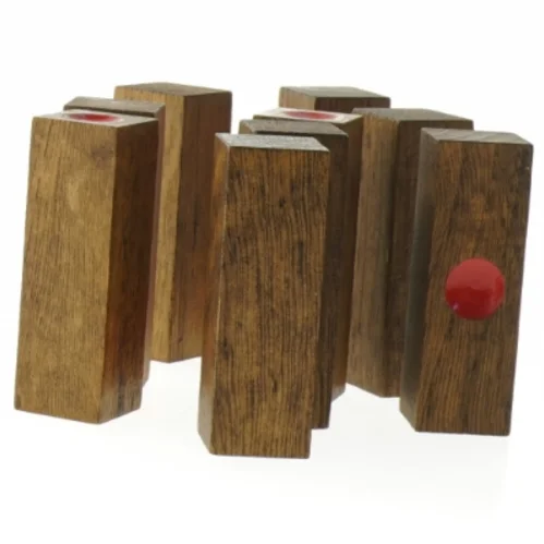 Mindgame Træklodser med røde prikker (str. 9 stk 7,5x2,5 cm)