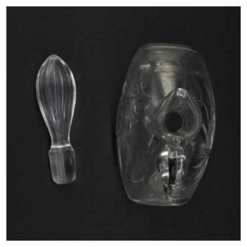 Glaskaraffel med prop (str. 27 x 14 cm)