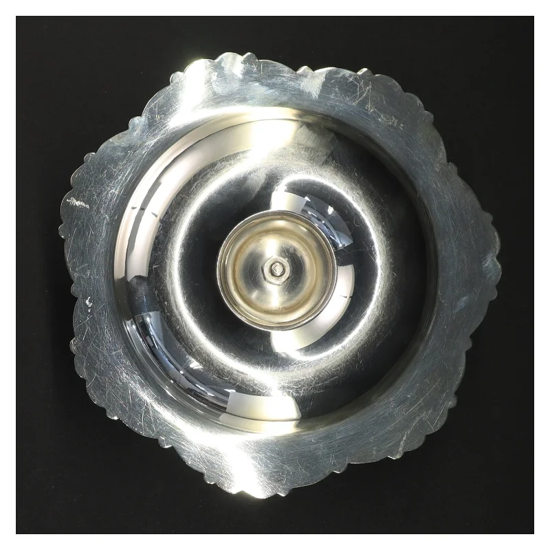 Sølvfarvet serveringsskål (str. 16 x 10 cm)