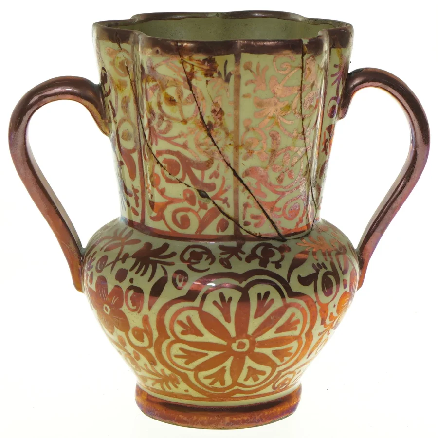 Dekorativ spansk vintage krukke (str. 17 x 20 cm)