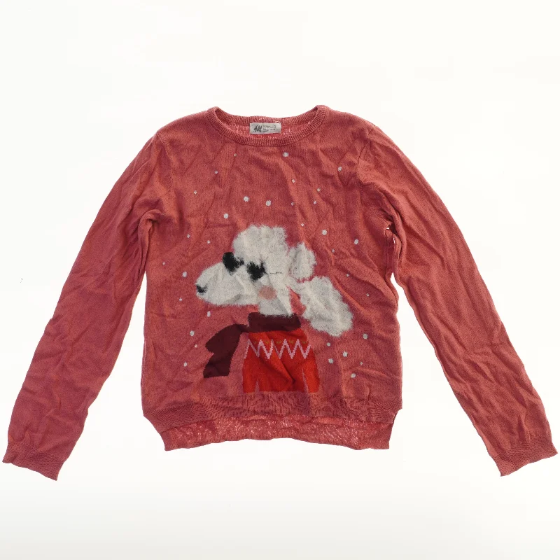 Langærmet bluse med hundemotiv fra H&M (str. 134)