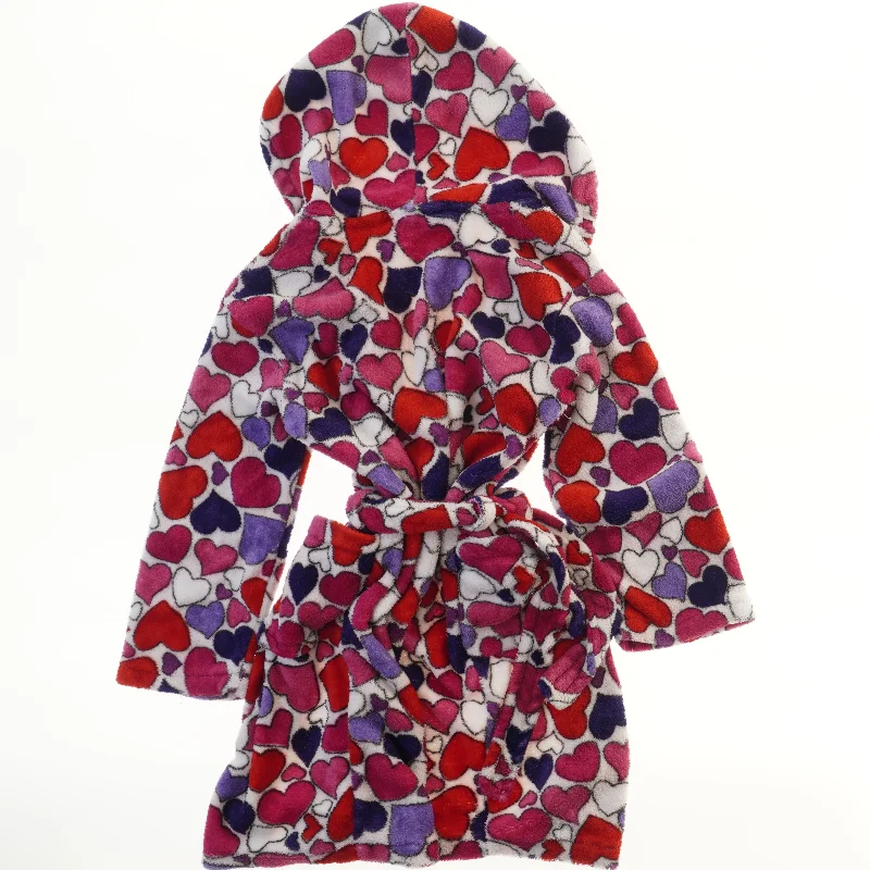 Børnebadekåbe med hjerteprint fra Kids (str.  116-128 )