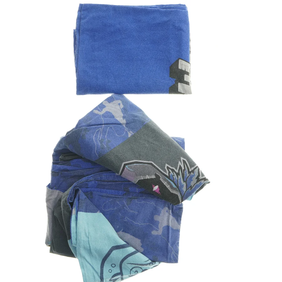 Blåt sengetøjssæt fra Fortnite (str. 46x72 & 63x59 & 133x162 cm)