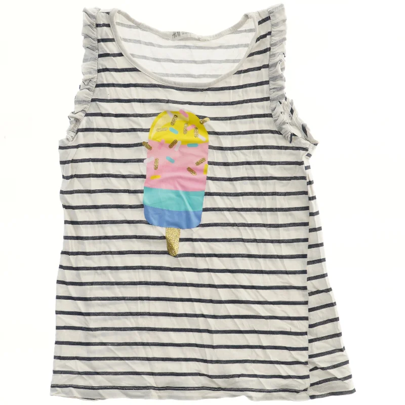 Stribet tanktop med isprint fra H&M (str. 134)