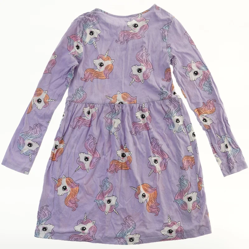 Langærmet kjole med enhjørningprint fra H&M (str. 134)