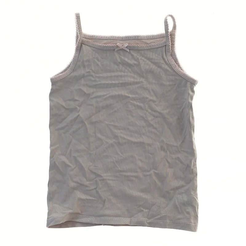 Grå top med blondekant fra H&M (str. 122)