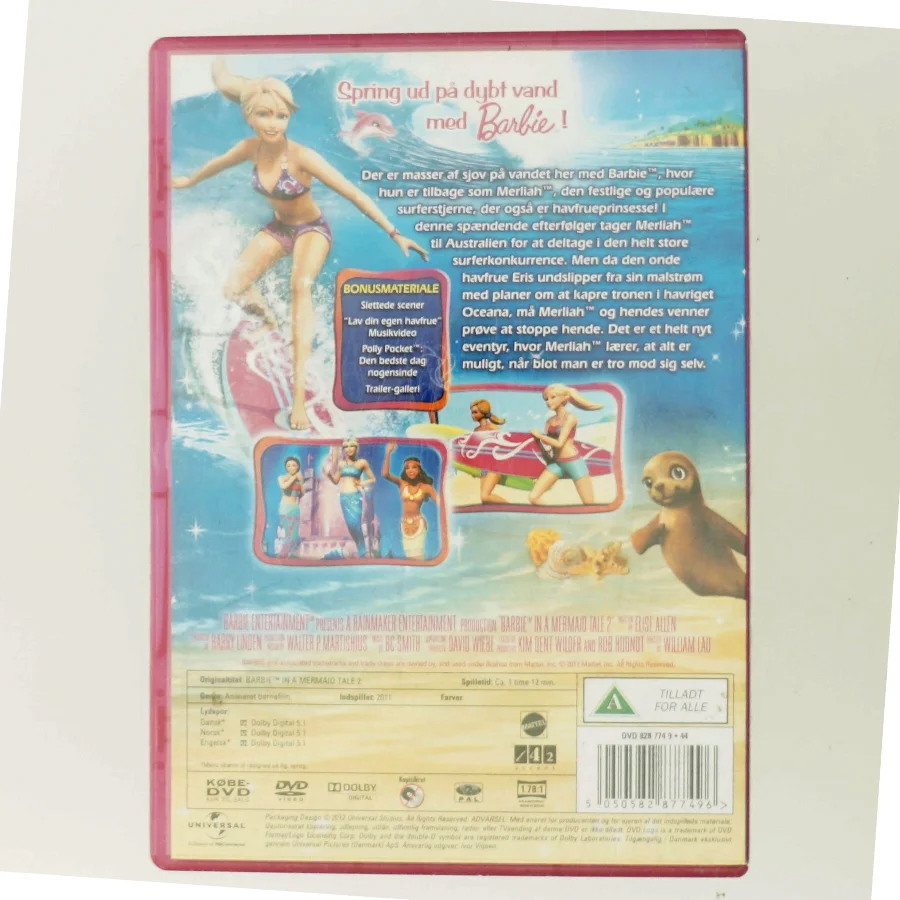 Barbie i et Havfrueeventyr 2 DVD fra Barbie med Kelly Sheridan (DVD)