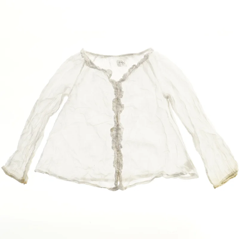 Hvid let cardigan fra Wheat (str. 128)