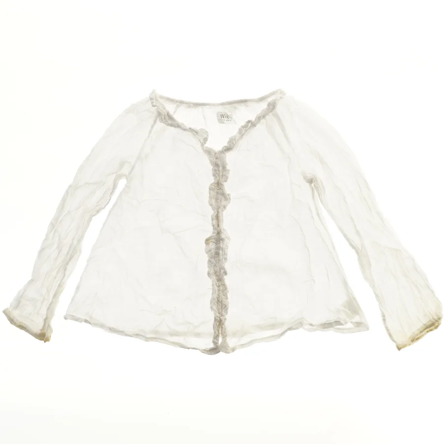 Hvid let cardigan fra Wheat (str. 128)