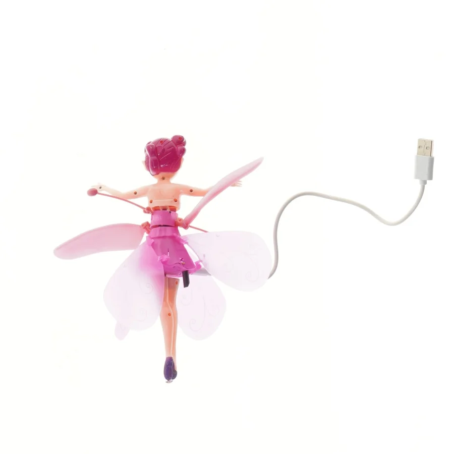 USB-tilsluttet flyvende fe legetøj (str. 20 cm)