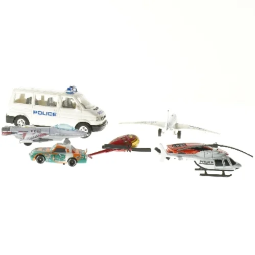 Mini legetøjs køretøjer og fly (str. 14 cm)