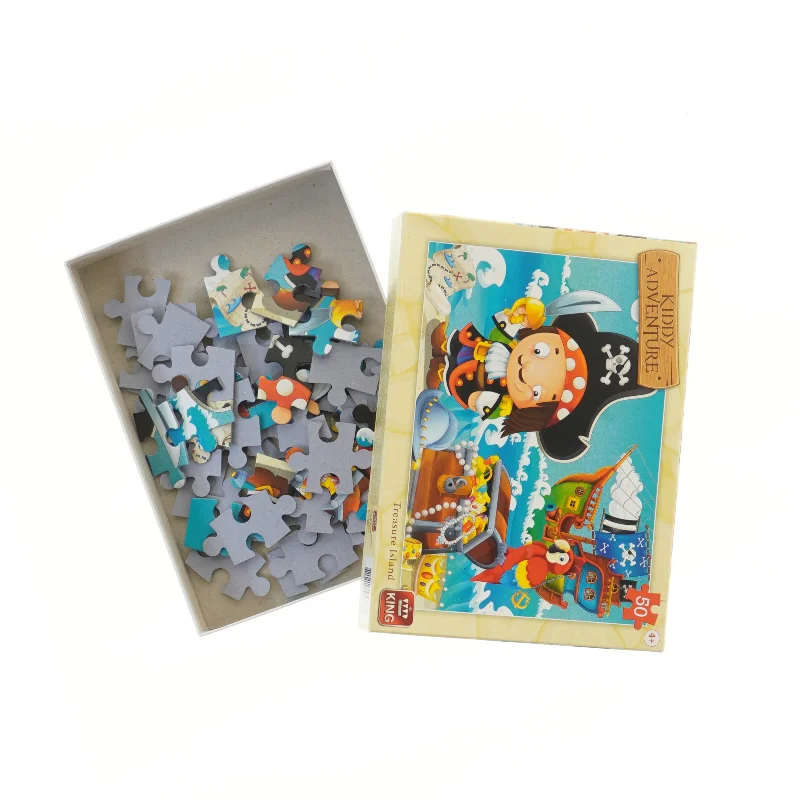Puslespil Kiddy Adventure Skatteø fra King (str. 4x25,5x18,5 cm)