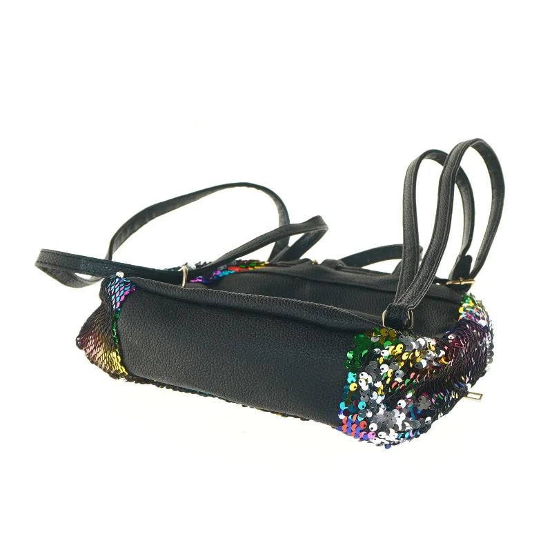 Farverig paillettaske med enhjørning (str. 24x10x23 cm)