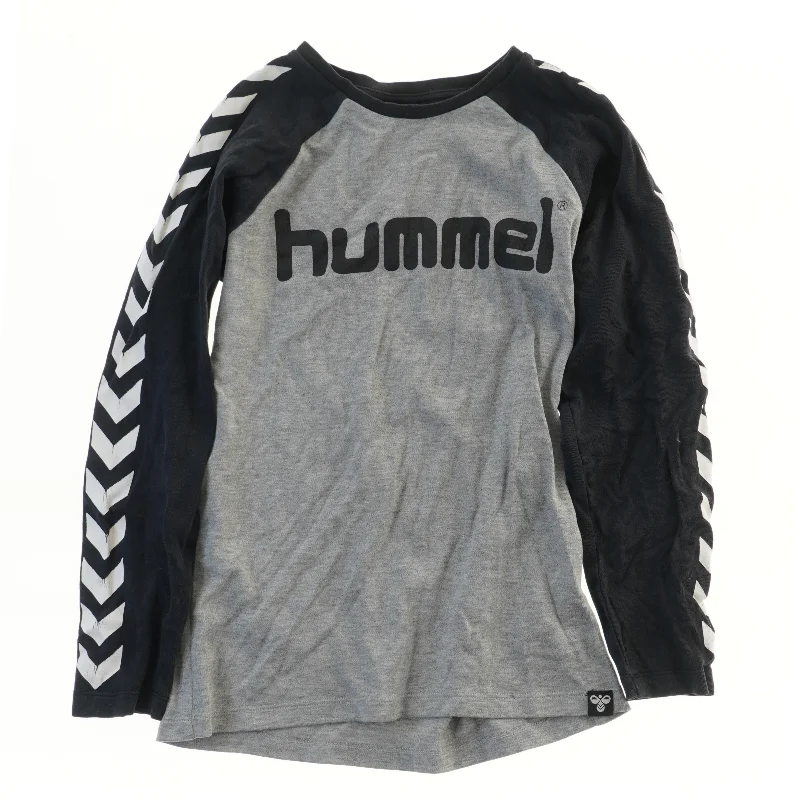 Langærmet T-shirt med logo fra Hummel (str. 152)