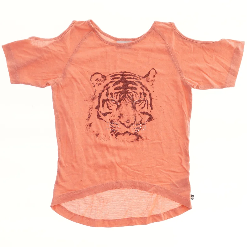 Orange T-shirt med tigerprint fra Royal Rebels (str. 122)