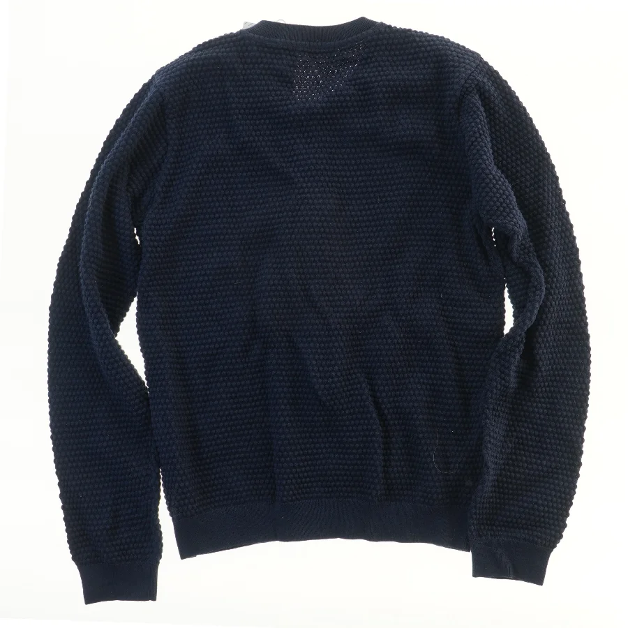 NY Mørkeblå cardigan med lynlås fra Knowledge Cotton Apparel (str. 158)