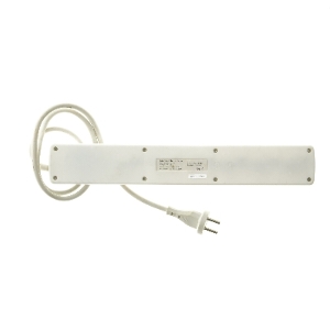 Hvid stikdåse med 6 udtag (str. 37x5,5 cm)