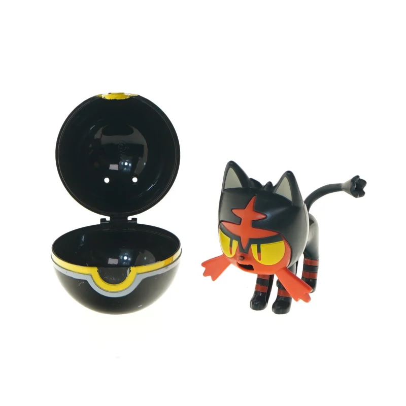 Pokemon figur og Pokeball (str. Ø 6,5 og 8,5 cm)
