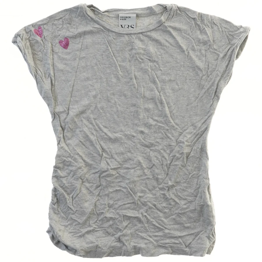 Grå T-Shirt med hjerter fra VRS (str. 110)