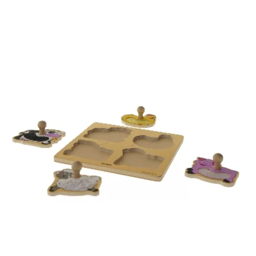 Bondegård dyr puslespil (str. 20,5x20,5 cm)