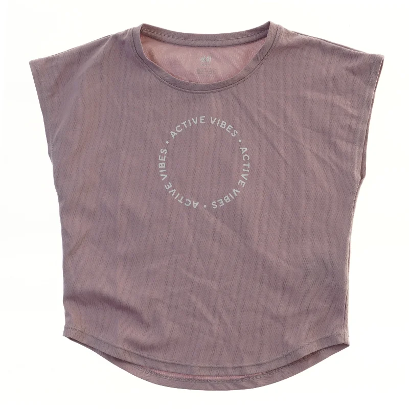 Trænings T-shirt med tryk fra H&M (str. 122)