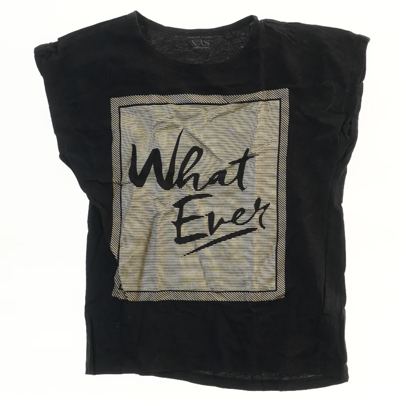 Sort t-shirt med print fra VRS (str. 134)