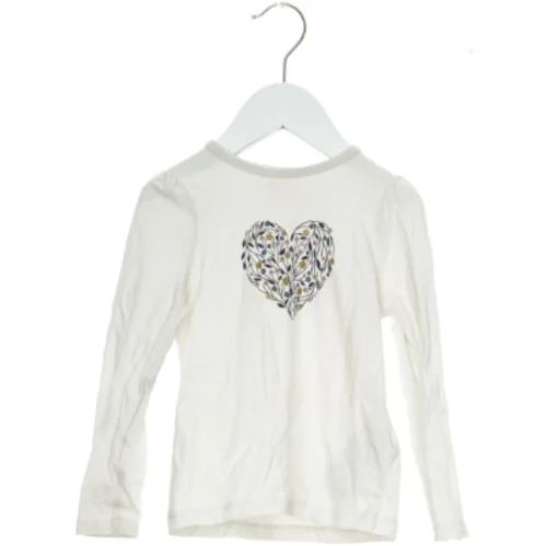 Langærmet bluse med hjertemotiv fra Creamie (str. 98)